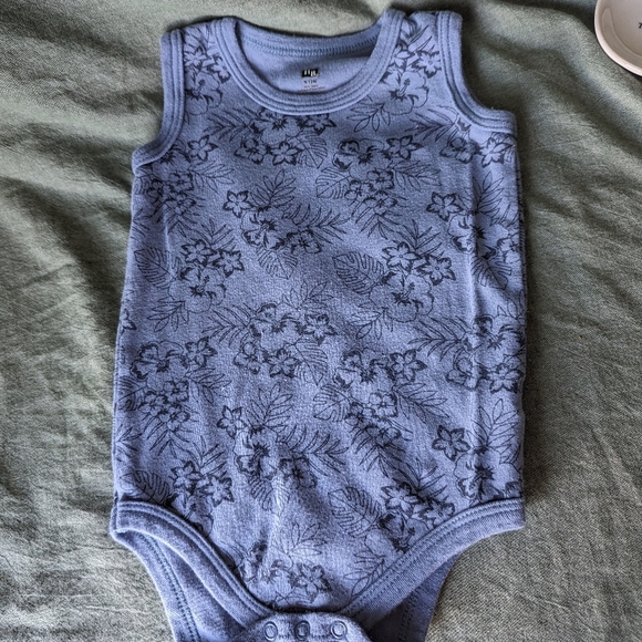 Baby Pineapple Tank bodysuit Set 9-12m 4pc HB Summer Sunglasses Boys Blue Black - Picture 3 of 12
